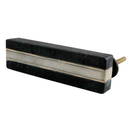 Forest Green And White Stone Gold Line Handles